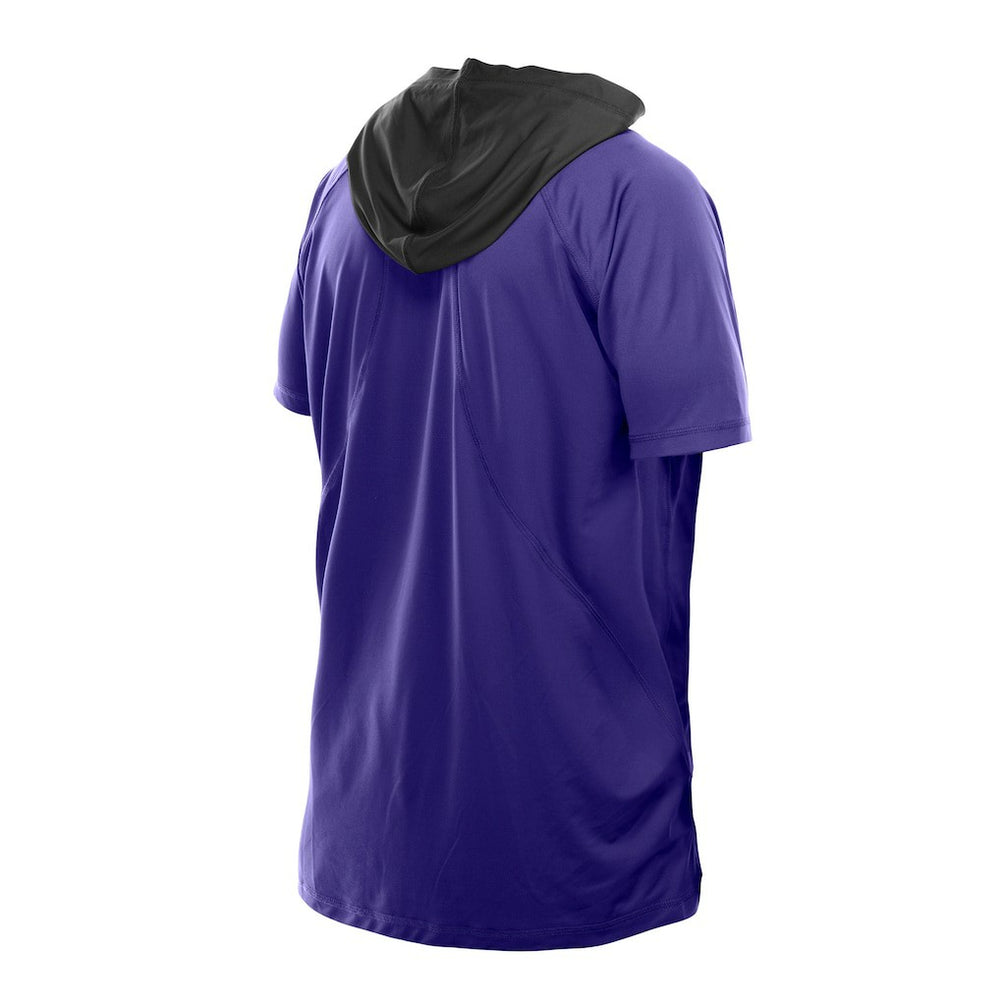 Baltimore Ravens New Era Combine Authentic Hooded Raglan Short-Sleeve T-Shirt Purple