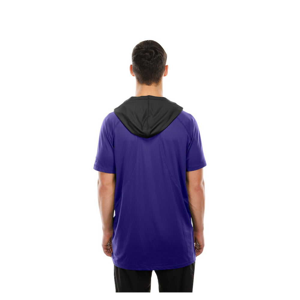 Baltimore Ravens New Era Combine Authentic Hooded Raglan Short-Sleeve T-Shirt Purple