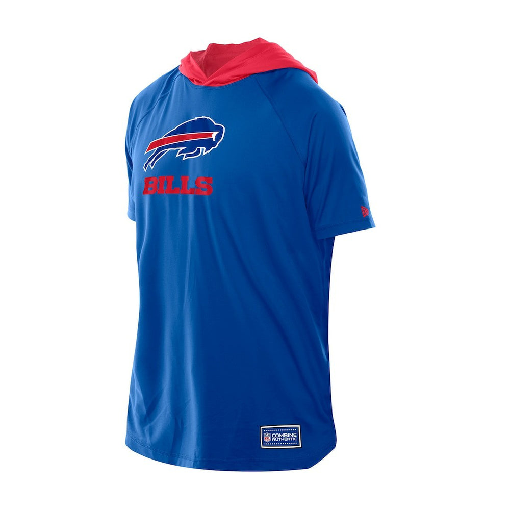 Buffalo Bills New Era Combine Authentic Hooded Raglan Short-Sleeve T-Shirt Royal