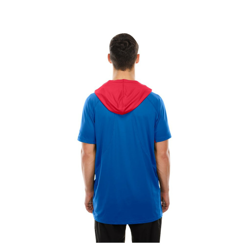 Buffalo Bills New Era Combine Authentic Hooded Raglan Short-Sleeve T-Shirt Royal