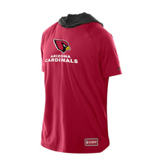 Arizona Cardinals New Era Combine Authentic Hooded Raglan Short-Sleeve T-Shirt Cardinal