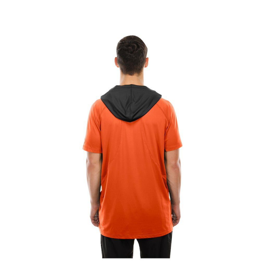 Cincinnati Bengals New Era Combine Authentic Hooded Raglan Short-Sleeve T-Shirt Orange