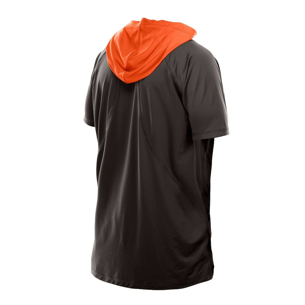 Cleveland Browns New Era Combine Authentic Hooded Raglan Short-Sleeve T-Shirt Brown