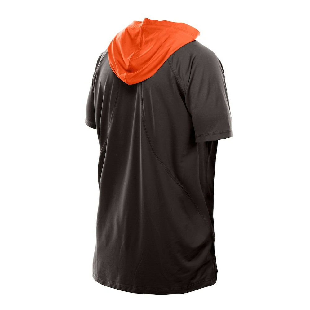 Cleveland Browns New Era Combine Authentic Hooded Raglan Short-Sleeve T-Shirt Brown