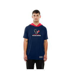 Houston Texans New Era Combine Authentic Hooded Raglan Short-Sleeve T-Shirt Navy