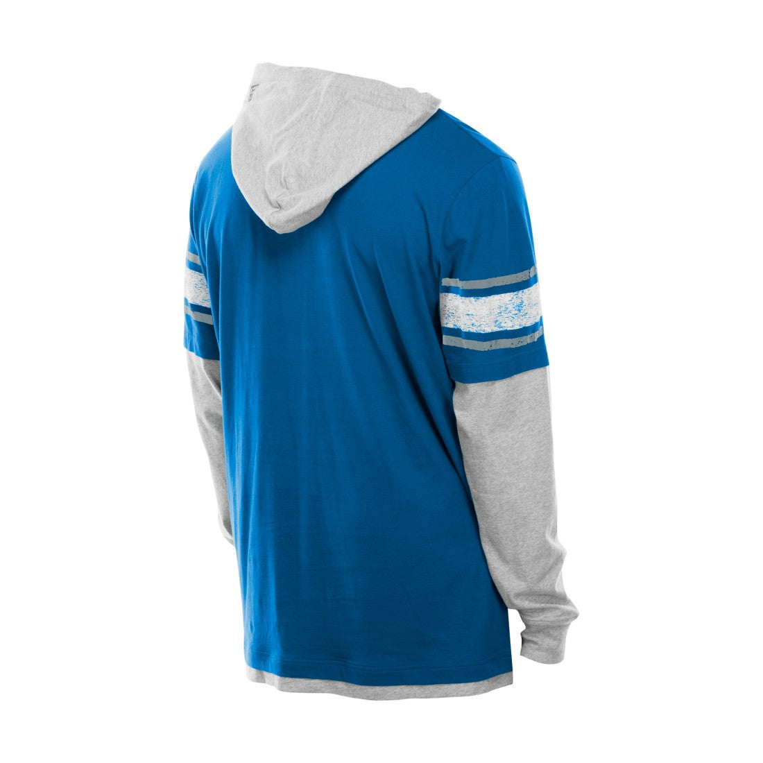 Detroit Lions New Era Twofer Layered Long Sleeve Hoodie T-Shirt Blue