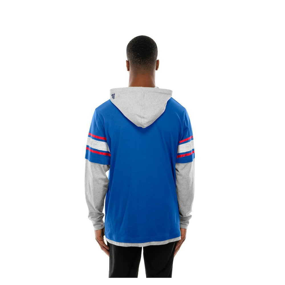 New York Giants New Era Twofer Layered Long Sleeve Hoodie T-Shirt Royal