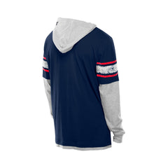 Houston Texans New Era Twofer Layered Long Sleeve Hoodie T-Shirt Navy