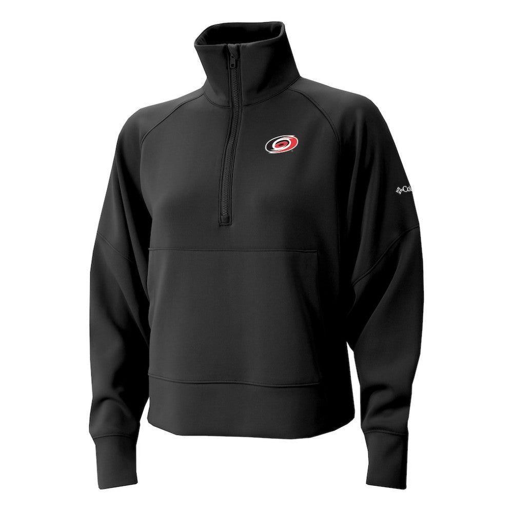 Carolina Hurricanes Columbia Women's Wickhams Hills Raglan Omni-Wick Half-Zip Pullover - Black - NHL 202633156