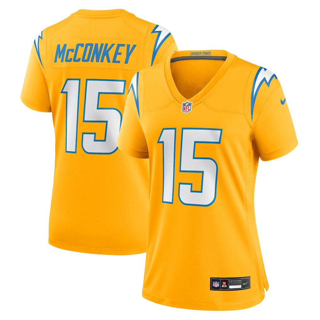 Nike Ladd McConkey Los Angeles Chargers Women's Alternate Charger Power Game Jersey Gold