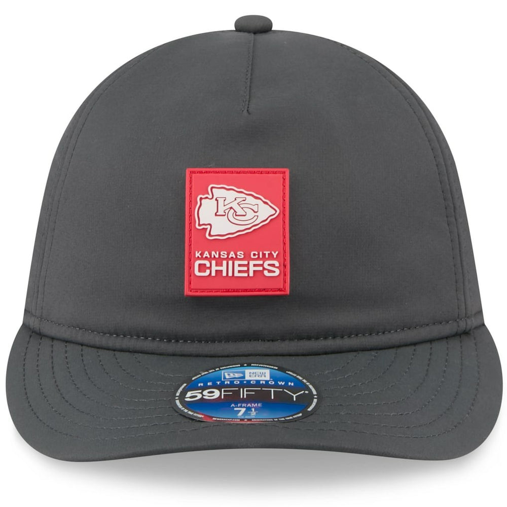 Kansas City Chiefs New Era 2025 Sideline Cold Weather Retro Crown 59FIFTY Fitted Hat Charcoal