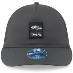 Baltimore Ravens New Era 2025 Sideline Cold Weather Retro Crown 59FIFTY Fitted Hat Charcoal