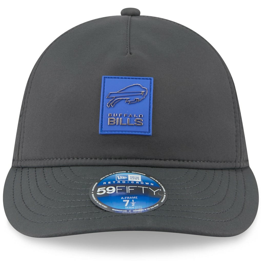 Buffalo Bills New Era 2025 Sideline Cold Weather Retro Crown 59FIFTY Fitted Hat Charcoal