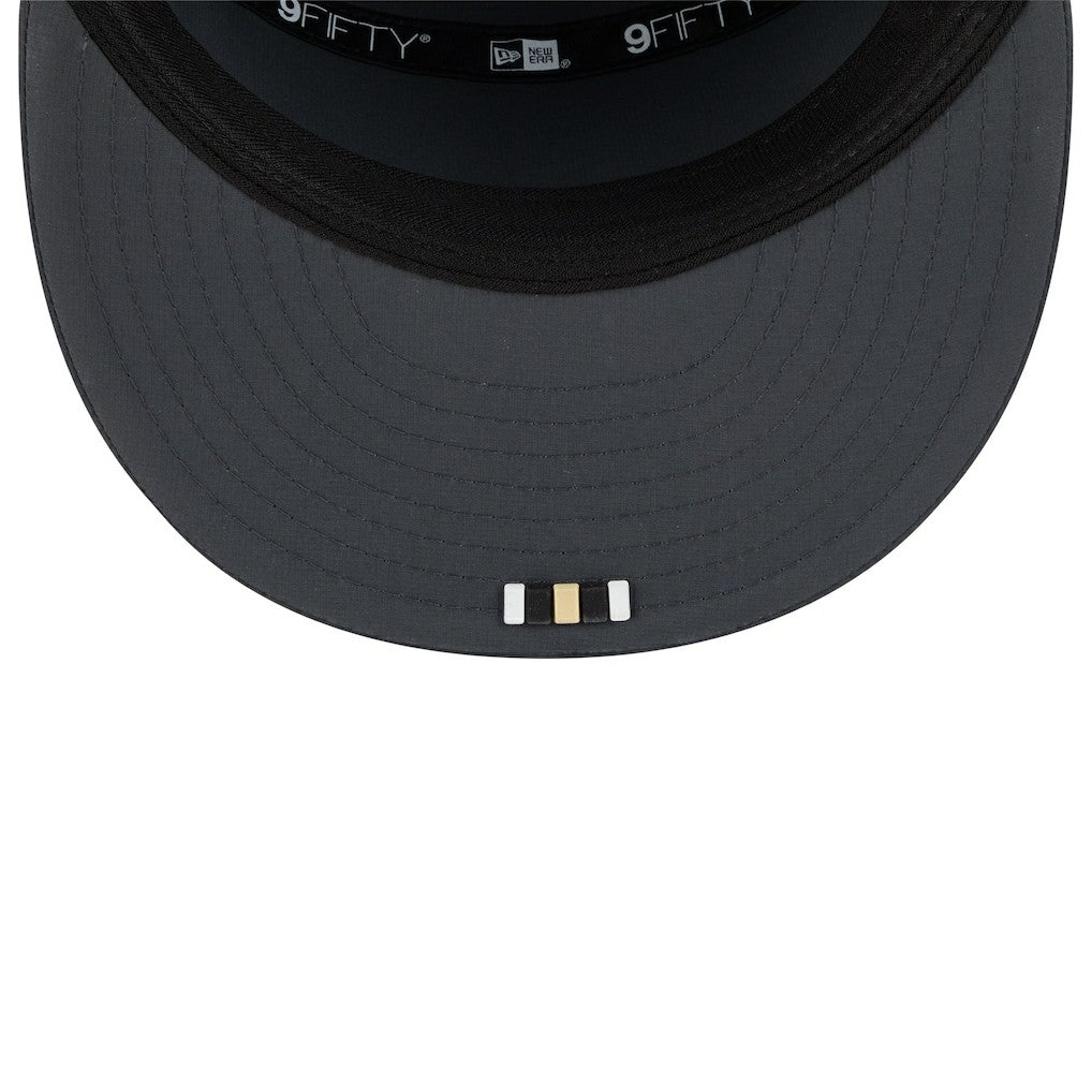 New Orleans Saints New Era 2025 Sideline Cold Weather Split Panel 9FIFTY Snapback Hat Charcoal