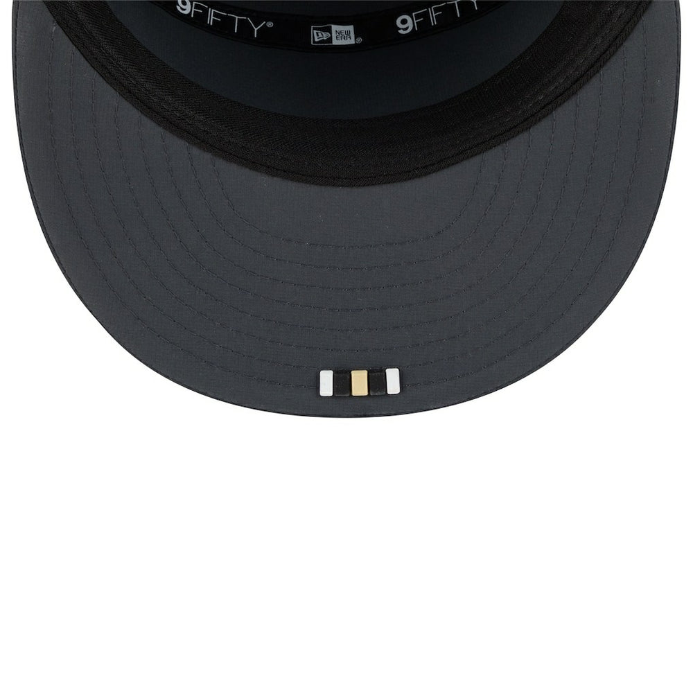 New Orleans Saints New Era 2025 Sideline Cold Weather Split Panel 9FIFTY Snapback Hat Charcoal