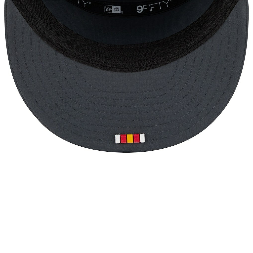Kansas City Chiefs New Era 2025 Sideline Cold Weather Split Panel 9FIFTY Snapback Hat Charcoal