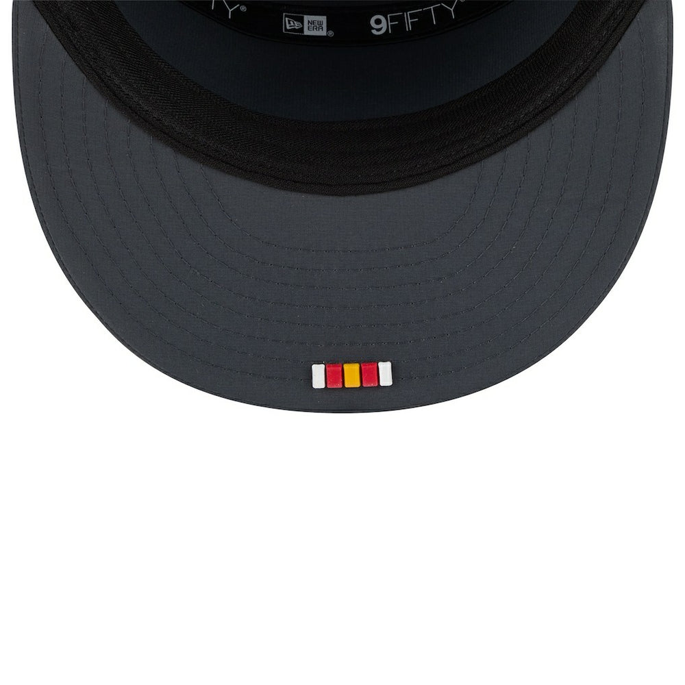 Kansas City Chiefs New Era 2025 Sideline Cold Weather Split Panel 9FIFTY Snapback Hat Charcoal