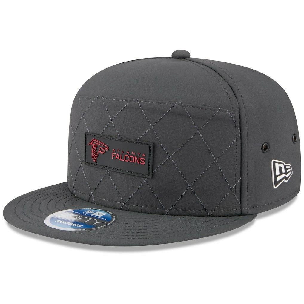 Atlanta Falcons New Era 2025 Sideline Cold Weather Split Panel 9FIFTY Snapback Hat Charcoal