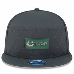 Green Bay Packers New Era 2025 Sideline Cold Weather Split Panel 9FIFTY Snapback Hat Charcoal
