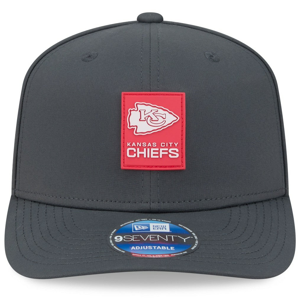 Kansas City Chiefs New Era 2025 Sideline Cold Weather 9SEVENTY Adjustable Hat Charcoal