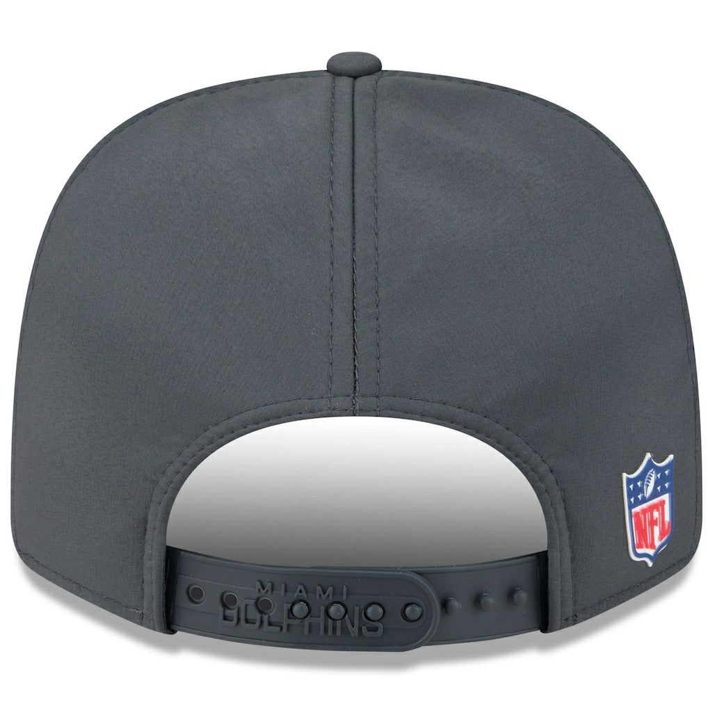 Miami Dolphins New Era 2025 Sideline Cold Weather 9SEVENTY Adjustable Hat Charcoal