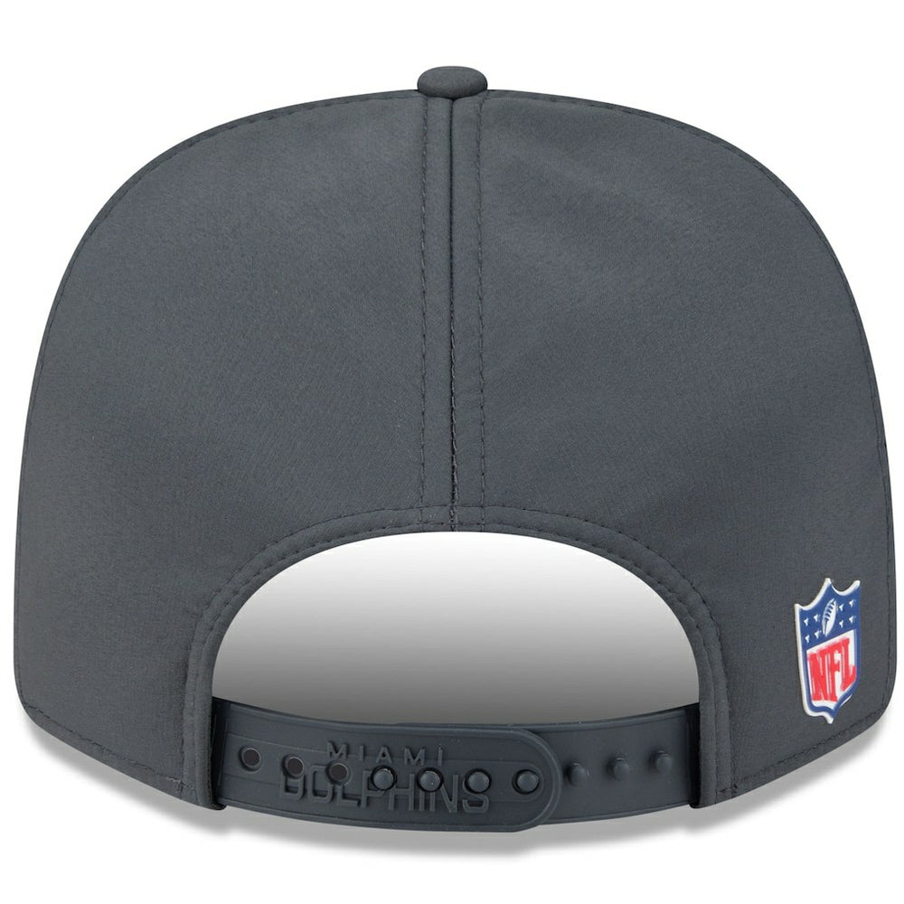 Miami Dolphins New Era 2025 Sideline Cold Weather 9SEVENTY Adjustable Hat Charcoal