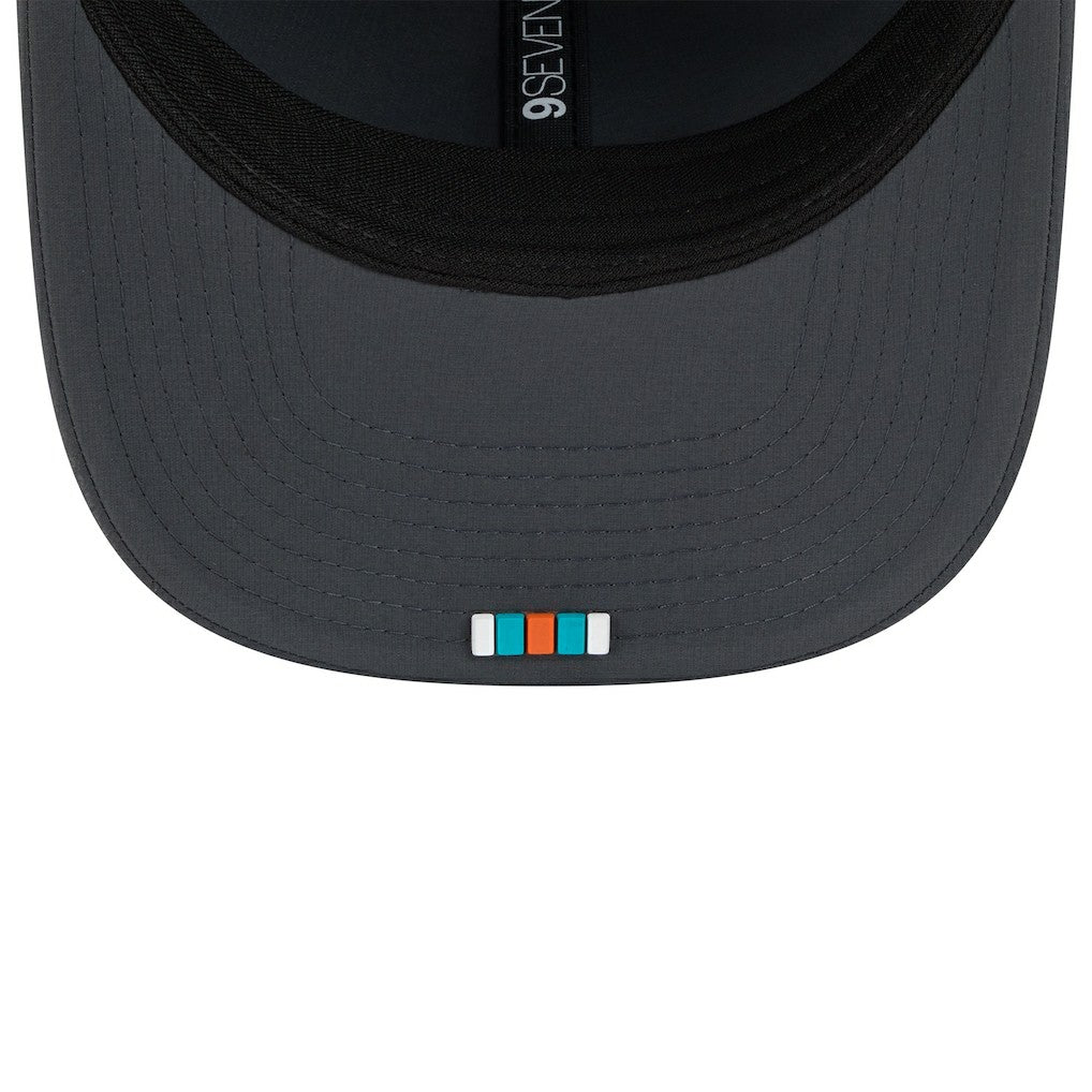 Miami Dolphins New Era 2025 Sideline Cold Weather 9SEVENTY Adjustable Hat Charcoal