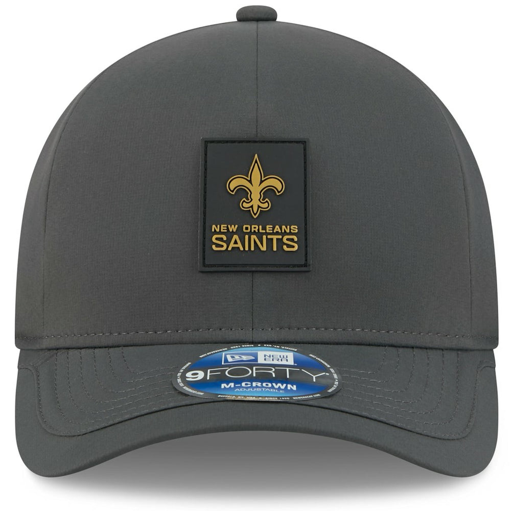 New Orleans Saints New Era 2025 Sideline Cold Weather 9FORTY M-Crown Adjustable Hat Charcoal