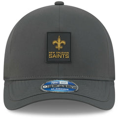 New Orleans Saints New Era 2025 Sideline Cold Weather 9FORTY M-Crown Adjustable Hat Charcoal