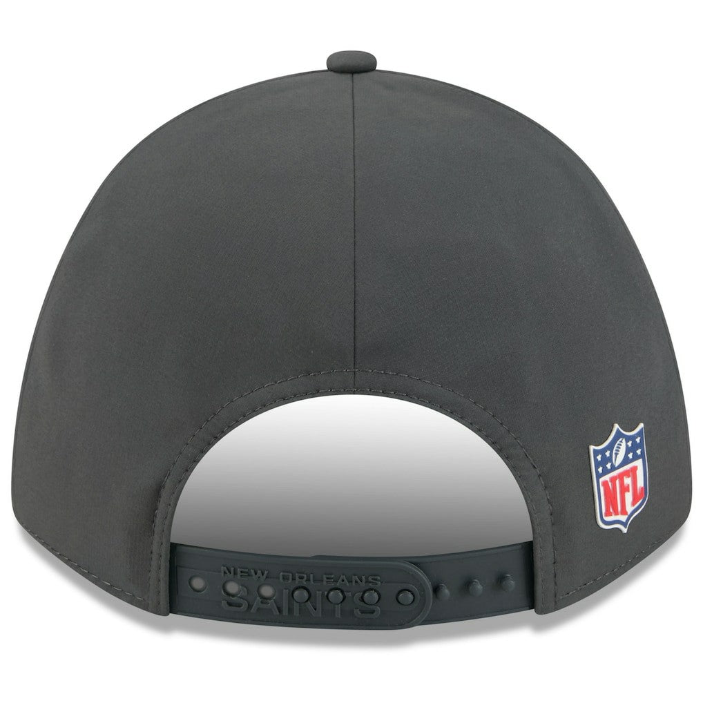 New Orleans Saints New Era 2025 Sideline Cold Weather 9FORTY M-Crown Adjustable Hat Charcoal