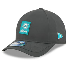 Miami Dolphins New Era 2025 Sideline Cold Weather 9FORTY M-Crown Adjustable Hat Charcoal