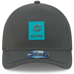 Miami Dolphins New Era 2025 Sideline Cold Weather 9FORTY M-Crown Adjustable Hat Charcoal