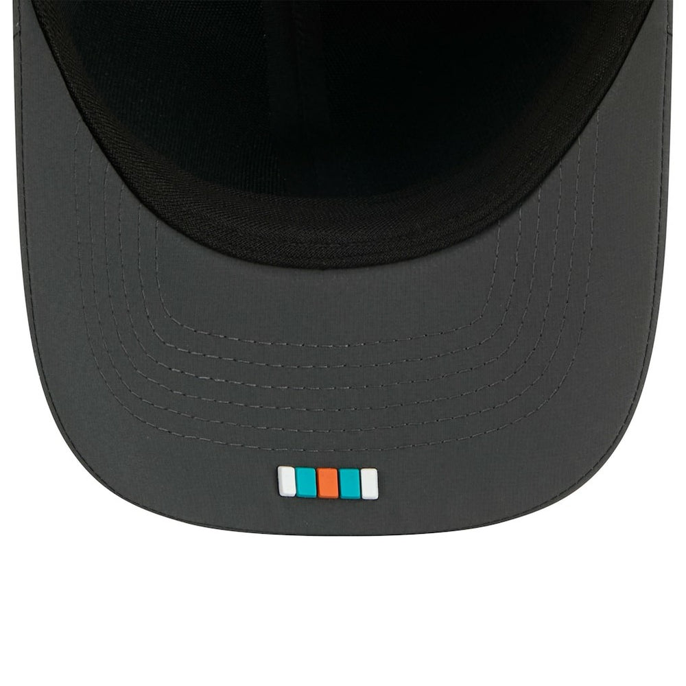 Miami Dolphins New Era 2025 Sideline Cold Weather 9FORTY M-Crown Adjustable Hat Charcoal