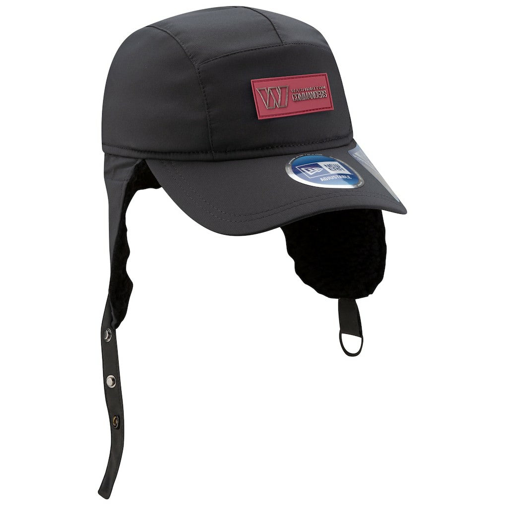 Washington Commanders New Era 2025 Sideline Cold Weather Runner Dog Ear Adjustable Hat Charcoal