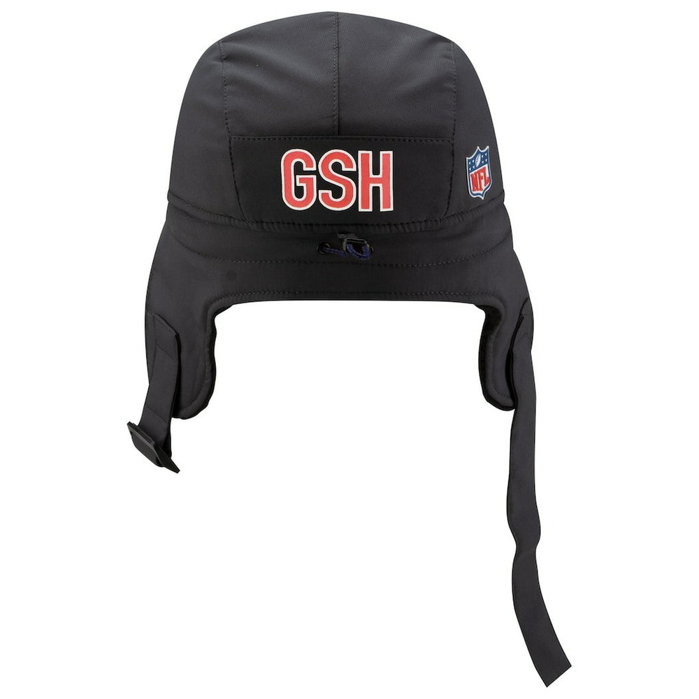 Chicago Bears New Era 2025 Sideline Cold Weather Runner Dog Ear Adjustable Hat Charcoal