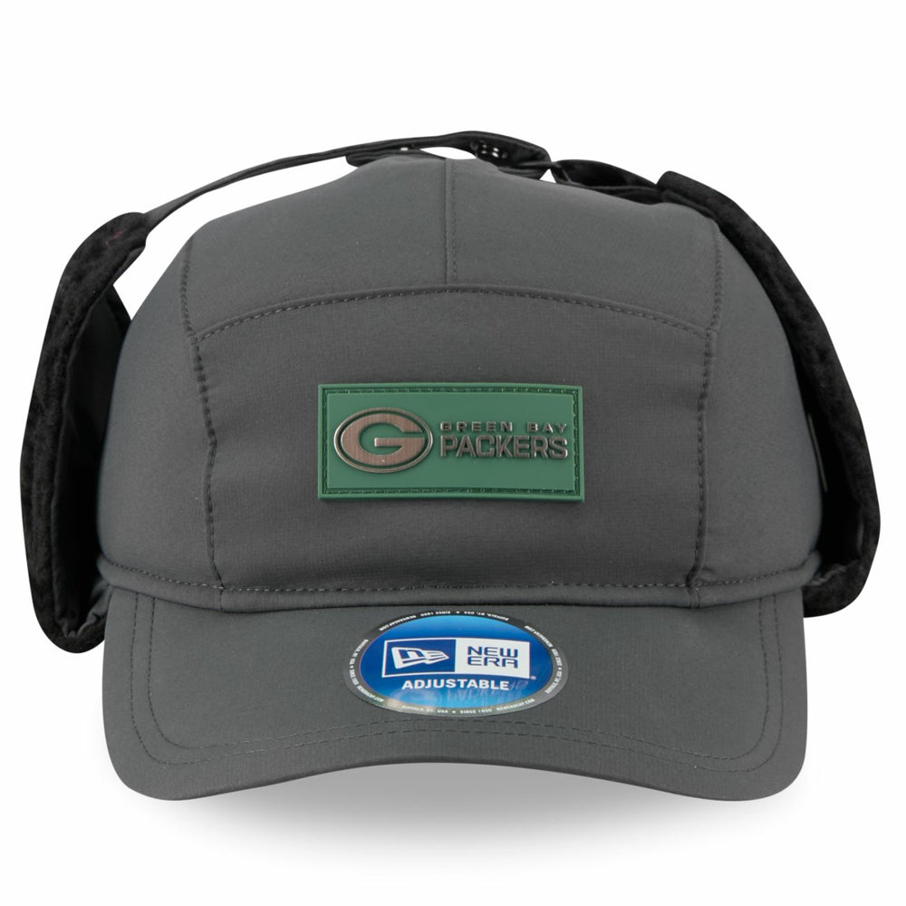Green Bay Packers New Era 2025 Sideline Cold Weather Runner Dog Ear Adjustable Hat Charcoal