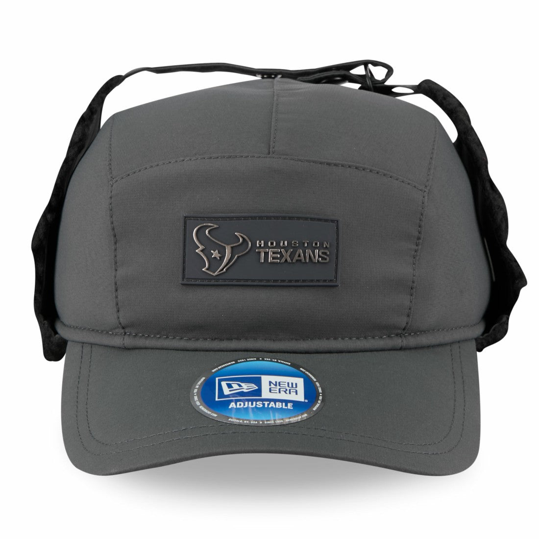Houston Texans New Era 2025 Sideline Cold Weather Runner Dog Ear Adjustable Hat Charcoal