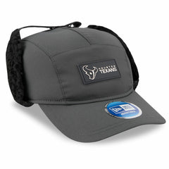 Houston Texans New Era 2025 Sideline Cold Weather Runner Dog Ear Adjustable Hat Charcoal