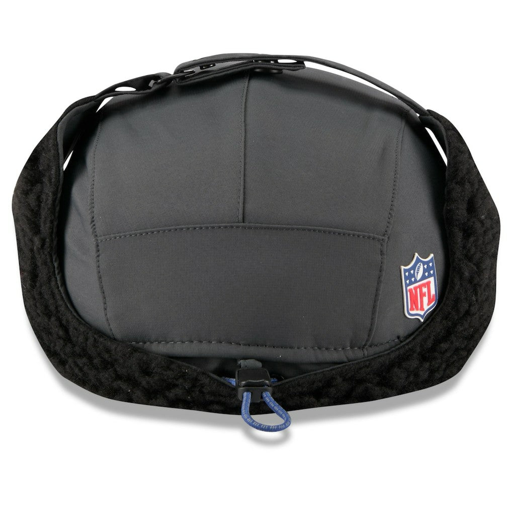 Indianapolis Colts New Era 2025 Sideline Cold Weather Runner Dog Ear Adjustable Hat Charcoal