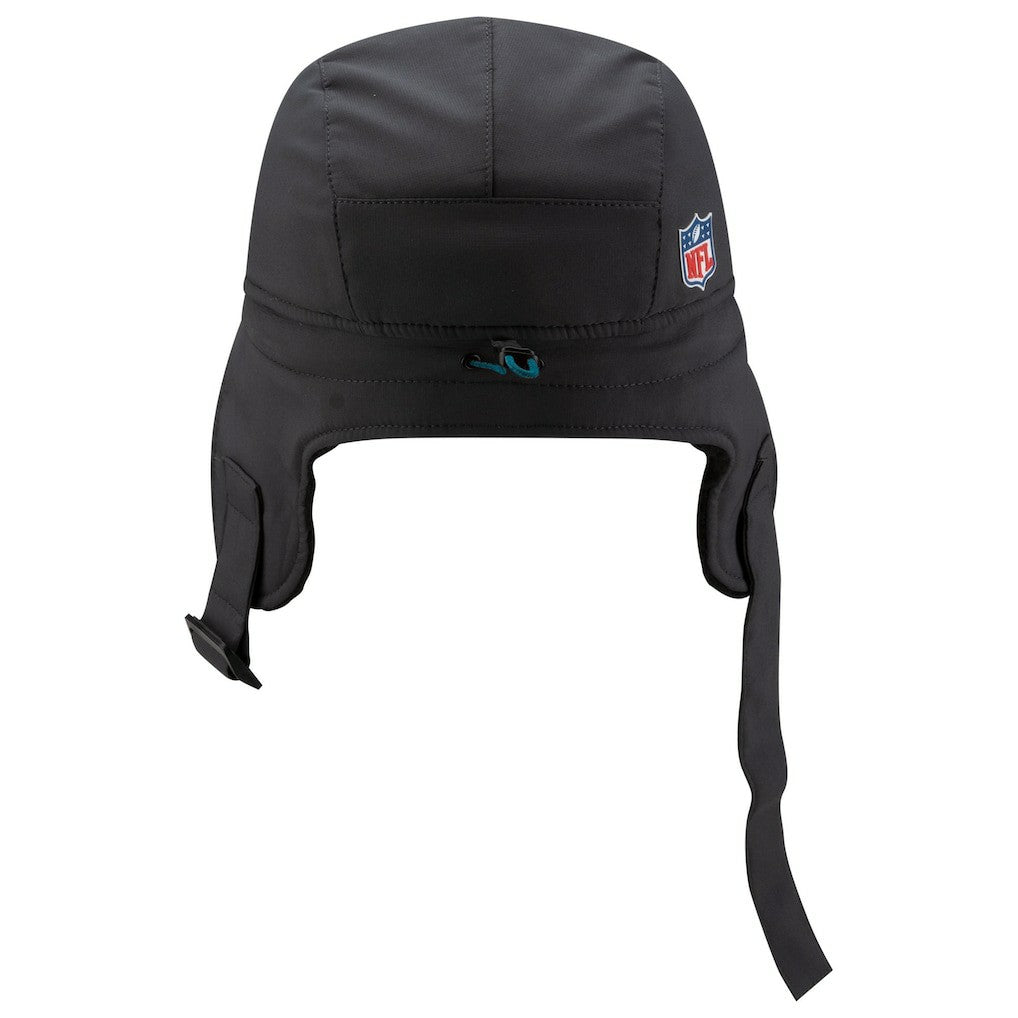 Jacksonville Jaguars New Era 2025 Sideline Cold Weather Runner Dog Ear Adjustable Hat Charcoal