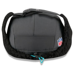 Miami Dolphins New Era 2025 Sideline Cold Weather Runner Dog Ear Adjustable Hat Charcoal