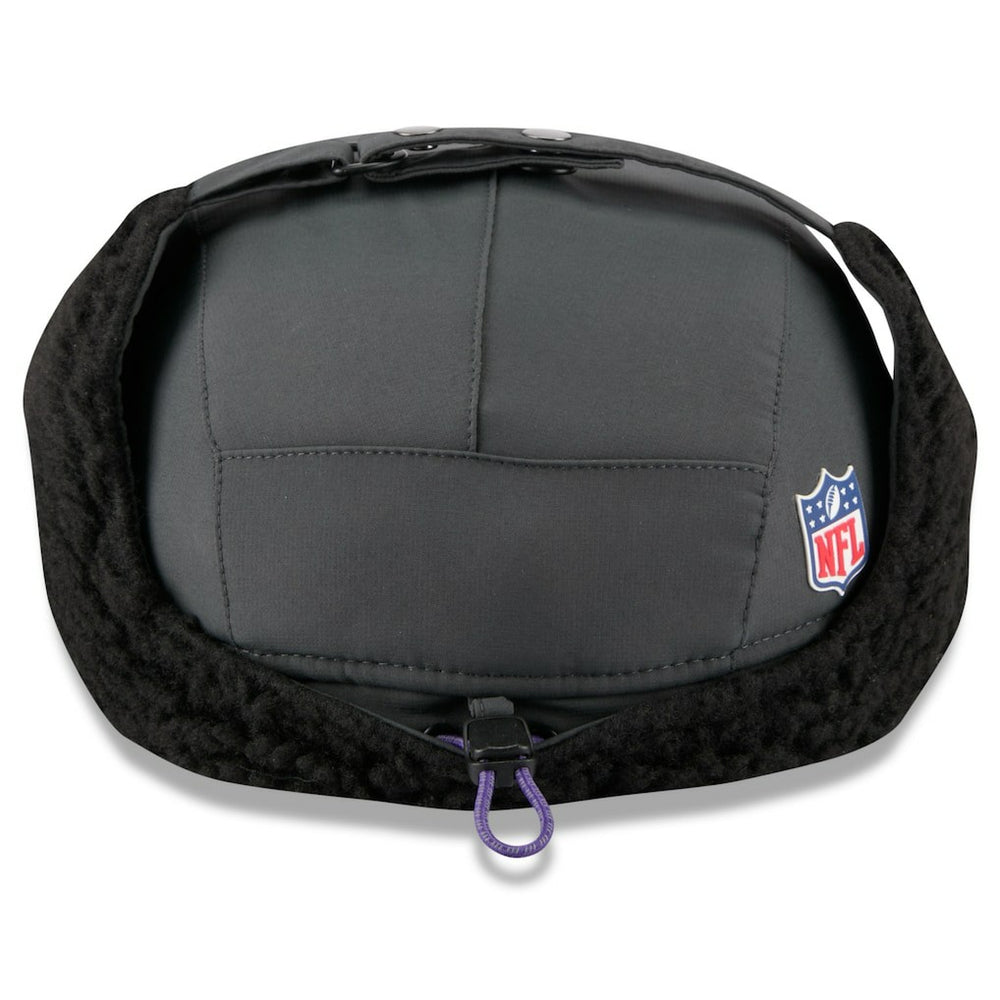 Minnesota Vikings New Era 2025 Sideline Cold Weather Runner Dog Ear Adjustable Hat Charcoal