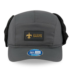 New Orleans Saints New Era 2025 Sideline Cold Weather Runner Dog Ear Adjustable Hat Charcoal