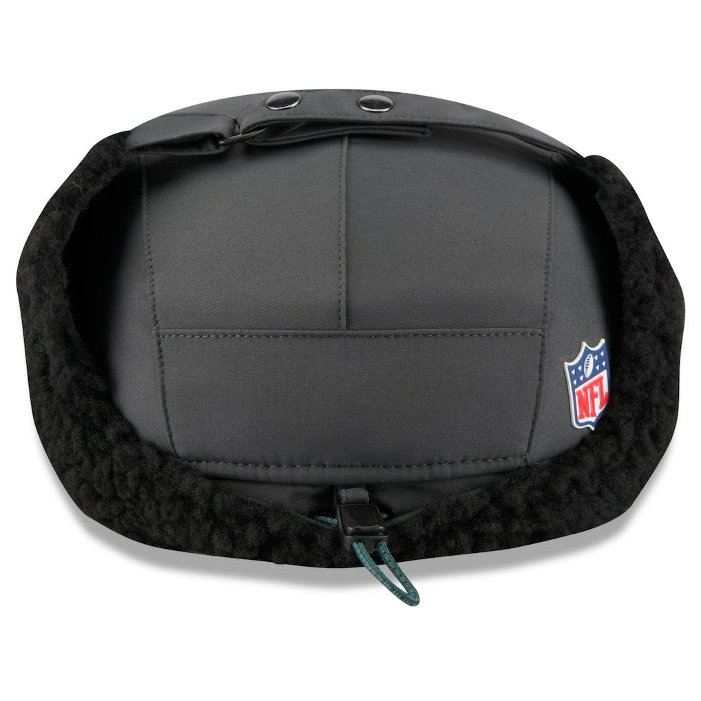 Philadelphia Eagles New Era 2025 Sideline Cold Weather Runner Dog Ear Adjustable Hat Charcoal