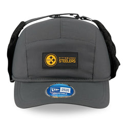Pittsburgh Steelers New Era 2025 Sideline Cold Weather Runner Dog Ear Adjustable Hat Charcoal