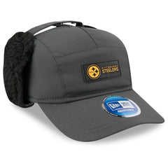Pittsburgh Steelers New Era 2025 Sideline Cold Weather Runner Dog Ear Adjustable Hat Charcoal