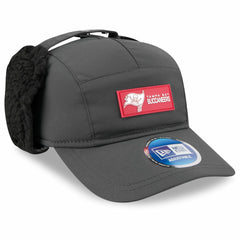 Tampa Bay Buccaneers New Era 2025 Sideline Cold Weather Runner Dog Ear Adjustable Hat Charcoal