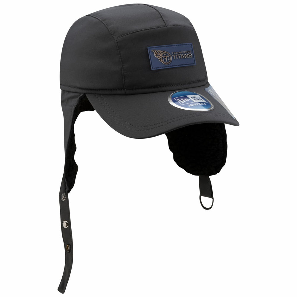 Tennessee Titans New Era 2025 Sideline Cold Weather Runner Dog Ear Adjustable Hat Charcoal