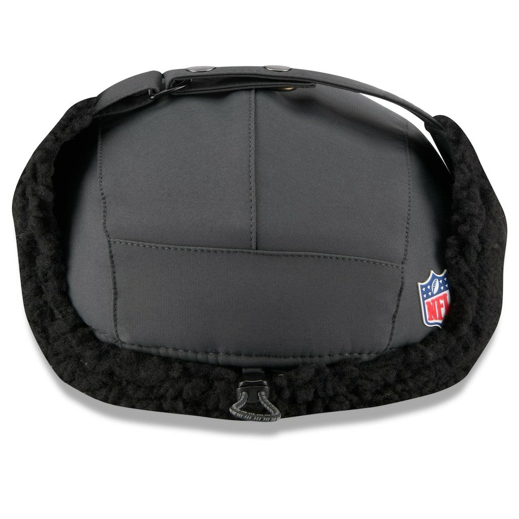 Atlanta Falcons New Era 2025 Sideline Cold Weather Runner Dog Ear Adjustable Hat Charcoal