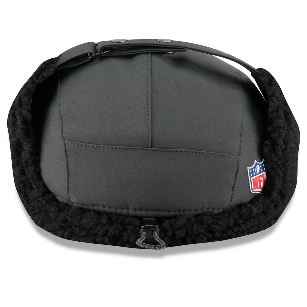 Atlanta Falcons New Era 2025 Sideline Cold Weather Runner Dog Ear Adjustable Hat Charcoal